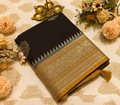 Antique Gold Zari Coffee Brown Saree