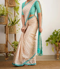 Bengal Cotton Saree – Aqua Mint Elegance