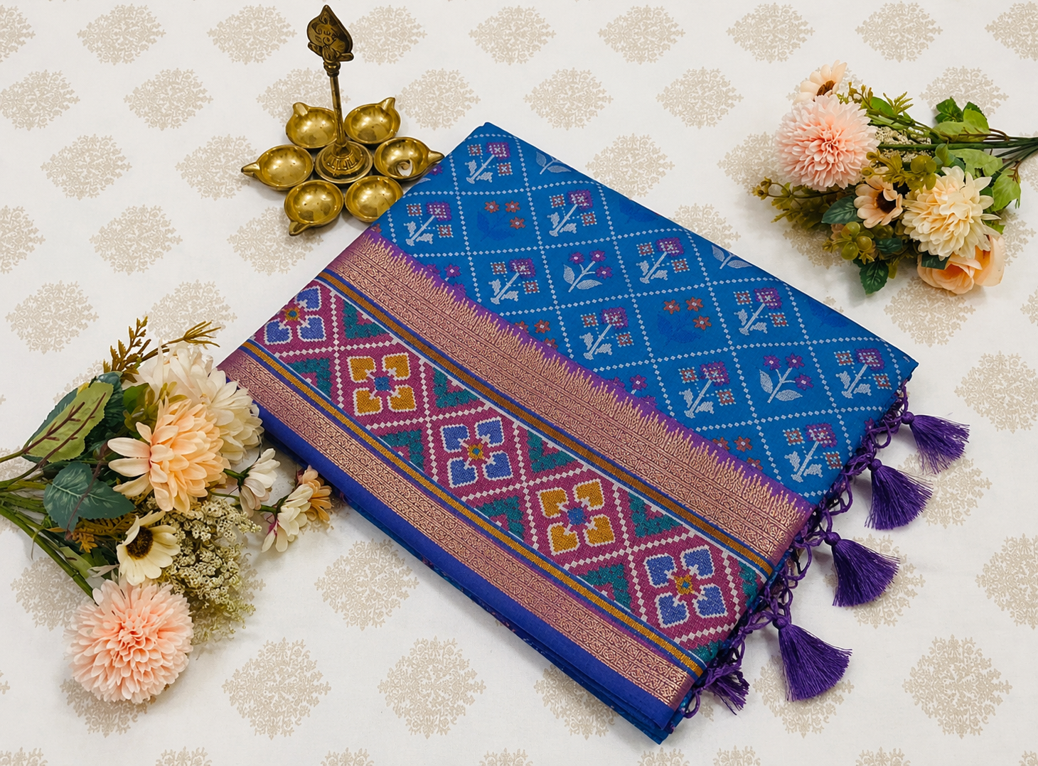 Blue Harmony Pochampally Saree