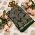 Bottle Green Paisley Saree
