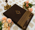 Elegant Coffee Brown Handloom Saree with Golden Zari Border