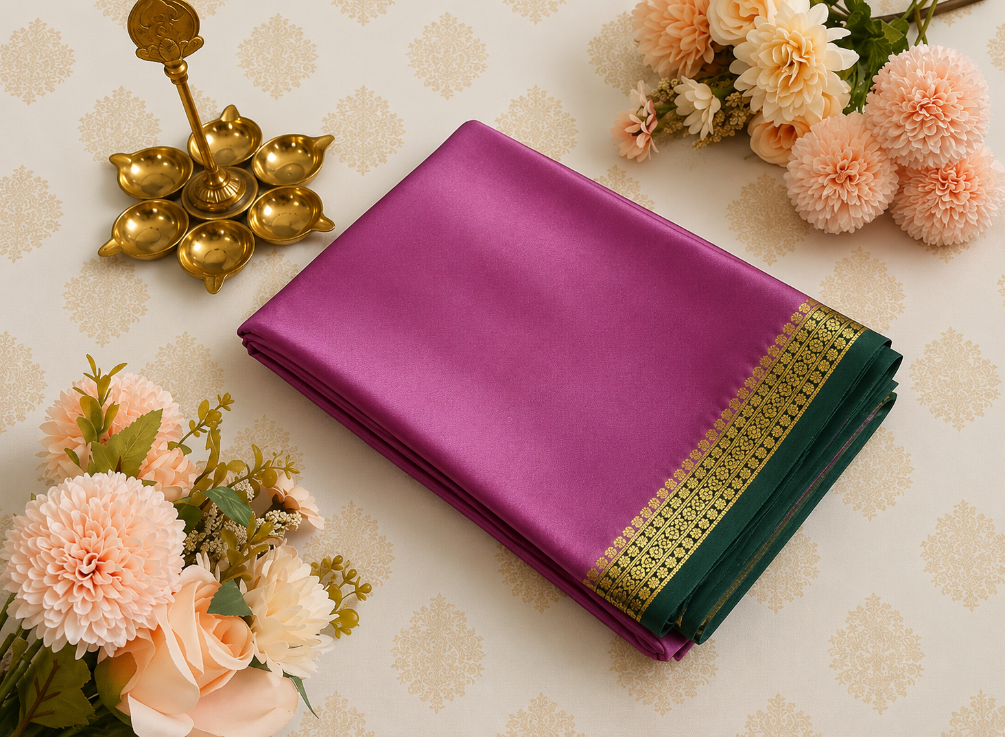 Light Pink Emerald Grace-Crepe