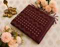 Deep Maroon Chanderi Cotton-Geometric