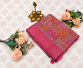 Organza Mughlia Art Saree – Pink