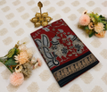 Red Kalamkari Printed Saree with Peacock Motifs