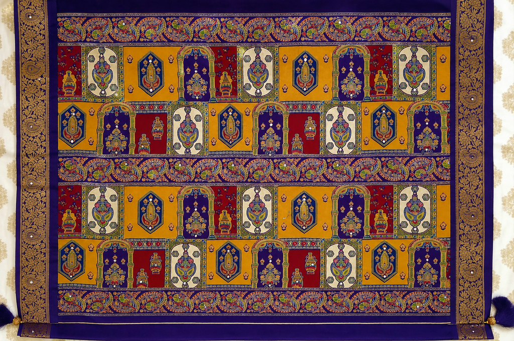 Royal Purple Chiffon saree